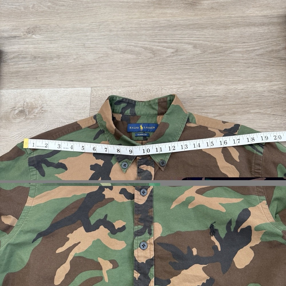 Polo Ralph Lauren Long Sleeve Classic Fit Oxford Button Down Shirt Camouflage XL - Picture 10 of 11